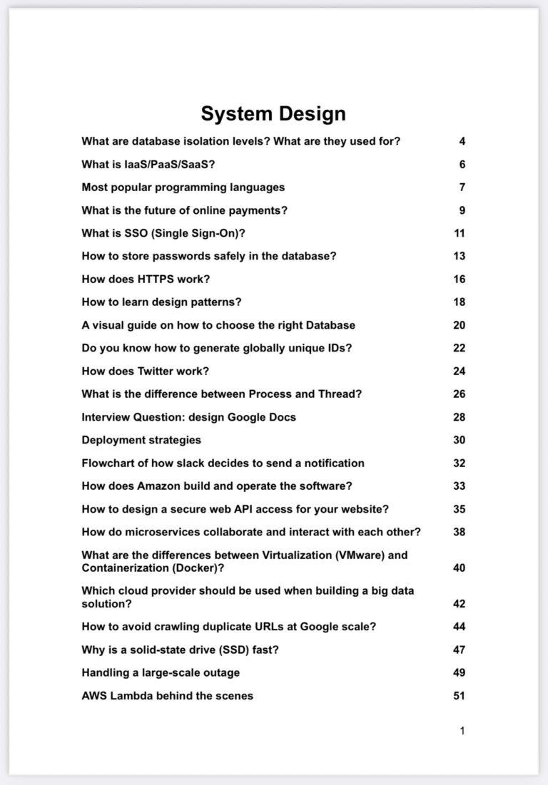 Table of Content 1